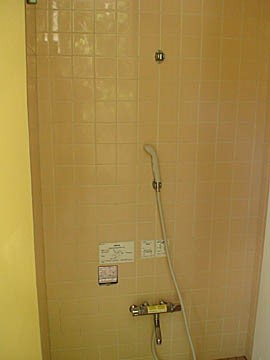 シャワーは無料で温水が出る