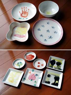 美術教室で作ったお皿