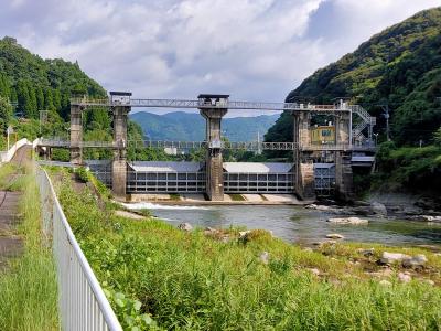 出発から17分、川上川第五発電所取水堰